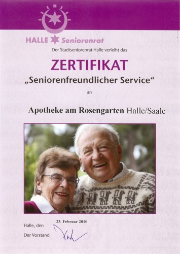 Seniorenzertifikat